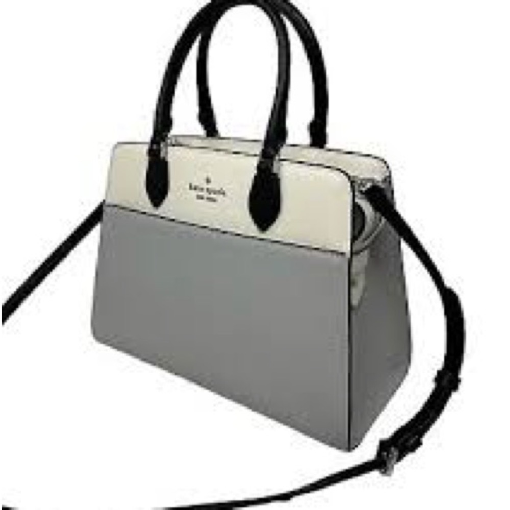 Kate Spade Black and Gray Satchel with Adjustable Strap